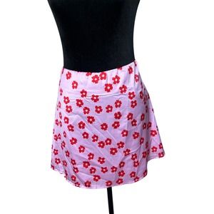 Princess Polly Pink Floral Mini Skirt